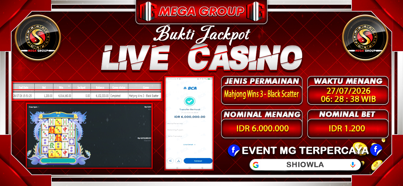 Bukti JP situs Shiowla hari Senin, 27 Juli 2026