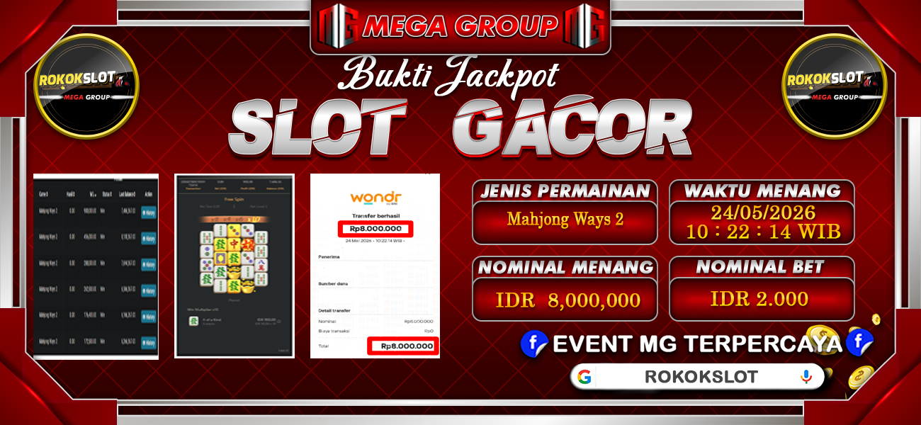 Bukti JP situs Rokokslot hari Senin, 25 Mei 2026