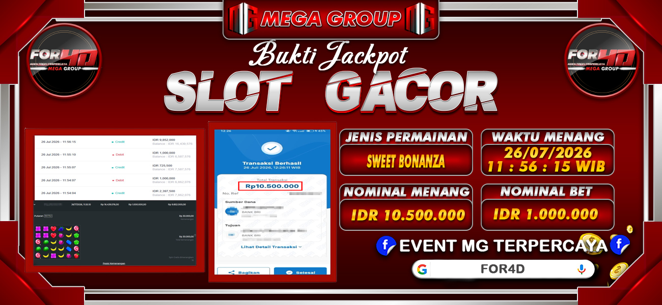 Bukti JP situs Rokokbet hari Minggu, 26 Juli 2026